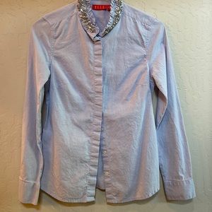 Elle button down shirt with embellished collar